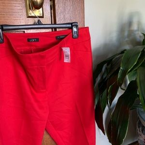 NWT LOFT Red Dress Pants